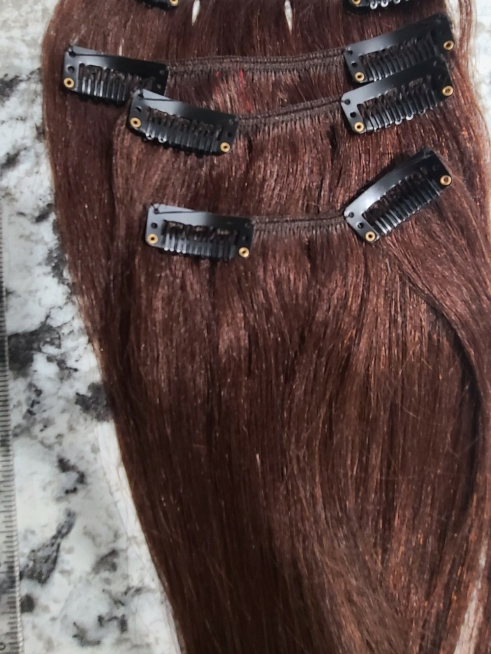 Clip-In Hair Extension - Rich Brown 6 Pc 12 Inches